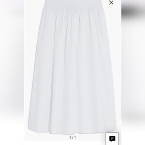 Vineyard Vines Cotton Stretch Poplin Midiskirt In White Size Small